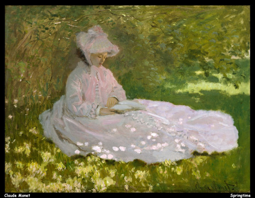 claude-monet---springtime_11016128254_o(1) Poster Canvas Movie Film Print A0 A1
