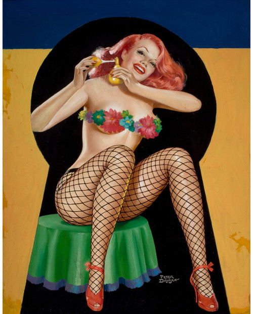Peter Driben - Pinup Girl - They Share Their Wives 1952 Poster Canvas Movie Film