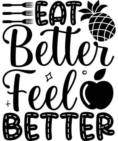 Eat better feel better-01 Poster Canvas Movie Film Print A0 A1 A2 A3 A4 A5 A6 Ar