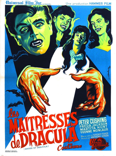 Brides Of Dracula 03 Poster Canvas Movie Film Print A0 A1 A2 A3 A4 A5 A6 Art Wal