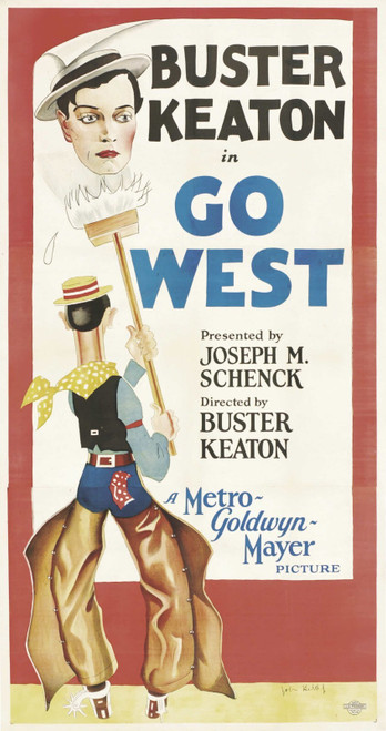 Go West (1925)_2 Movie Film Poster Canvas iconic design