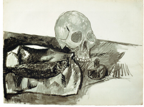 Pablo Picasso - Still life Fish skull and inkwell 1908 Poster Canvas Movie Film Pablo Picasso - Still life Fish skull and inkwell 1908 Poster Canvas Movie Film