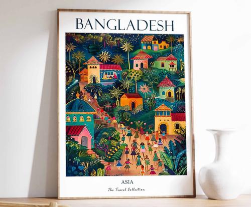 15_Bangladesh Print, Bangladesh Travel Poster, Middle East Travel Print, Islamic
