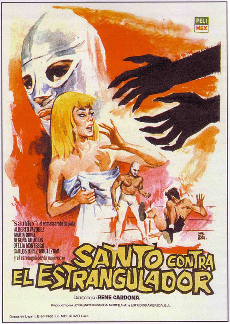 Santo Vs The Strangler 01 Poster Canvas Movie Film Print A0 A1 A2 A3 A4 A5 A6 Ar