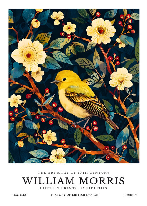 William Morris - Birds (74) Poster Canvas Cotton Print Exhibition A0 A1 A2 A3 A4