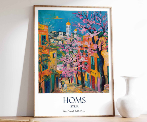 8_Homs Print, Homs Travel Poster, Middle East Travel Print, Islamic Decor, Gift