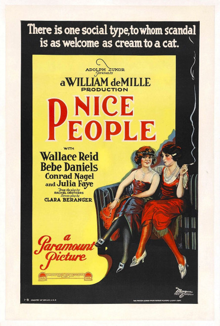 Nice People (1922)_0 Poster Canvas Movie Film Print A0 A1 A2 A3 A4 A5 A6 Art Wal