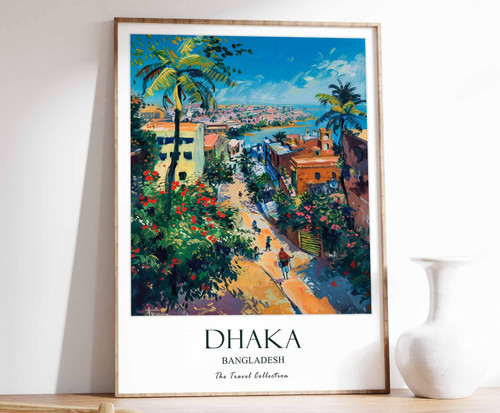 7_Dhaka Print, Dhaka Travel Poster, Middle East Travel Print, Islamic Decor, Gif