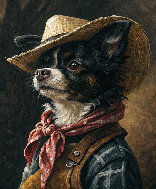 Gardener Pet Portrait Custom Funny Canvas Royal Pet PortraitDigital ArtPet Portr