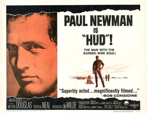 Hud (1963)_4 Movie Film Poster Canvas iconic design