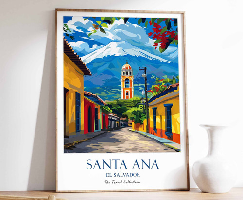 11_Santa Ana Print, Santa Ana Travel Poster, El Salvador Travel Poster, Caribbea