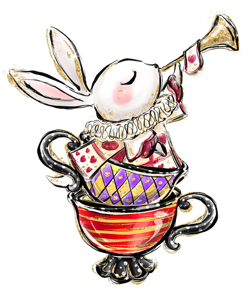 Bunny in the Cup Art (3) Poster Canvas Movie Film Print A0 A1 A2 A3 A4 A5 A6 Art