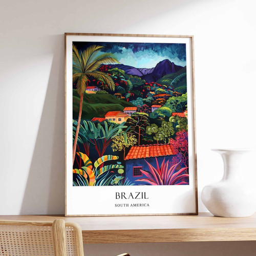 2_Brazil Poster, Home Decor, Travel Art, South American Wall Art, South America