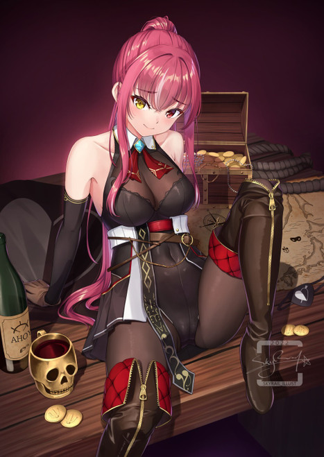Houshou Marine Anime E Girl Poster Canvas Movie Film Print A0 A1 A2 A3 A4 A5 A6