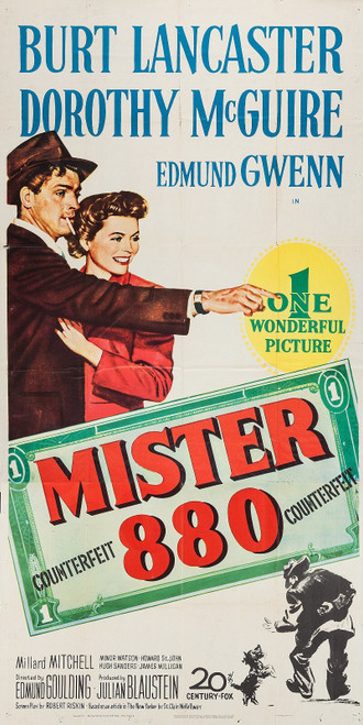 Mister 880 (1950)_1 Poster Canvas Movie Film Print A0 A1 A2 A3 A4 A5 A6 Art Wall