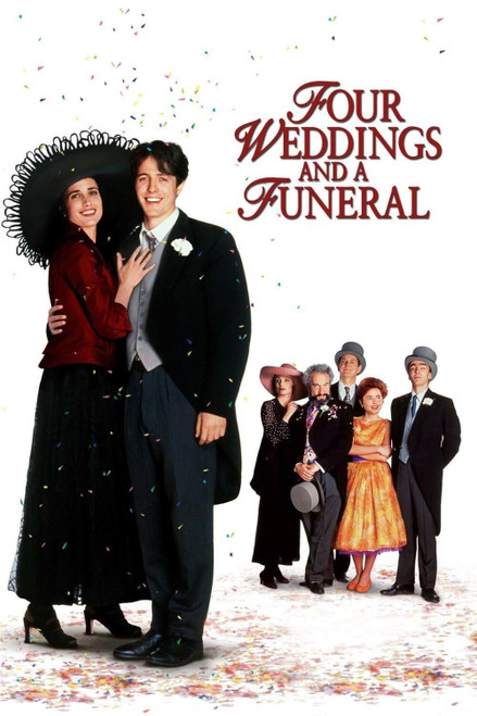 FOUR WEDDINGS AND A FUNERAL (1994) 6 Poster Canvas Movie Film Print A0 A1 A2 A3