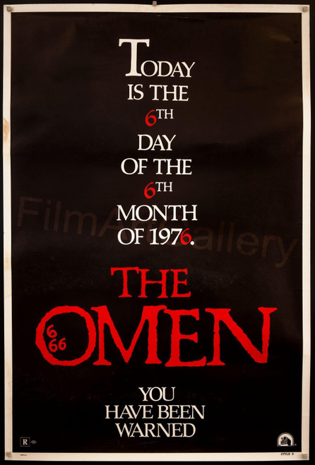 THE OMEN (1976) 2 Poster Canvas Movie Film Print A0 A1 A2 A3 A4 A5 A6 Art Wall D