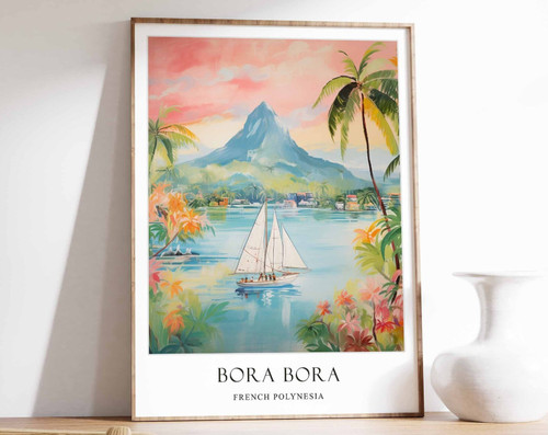 3_Bora Bora Poster, Tahiti Poster, Beach Poster, Tropical Poster, Wall Art, Home