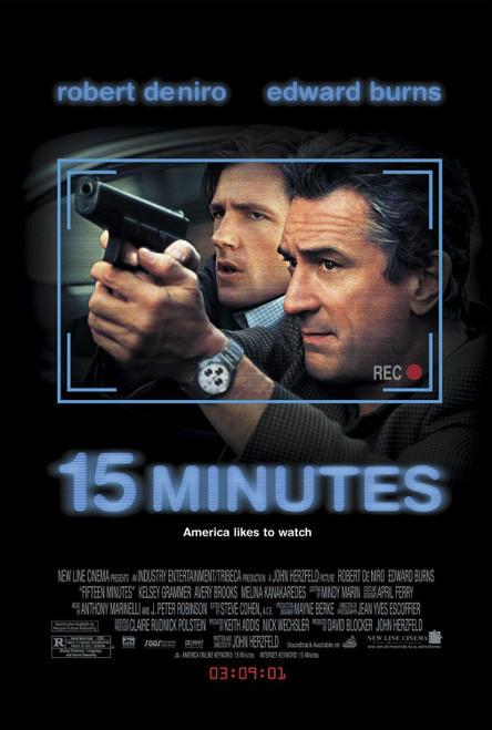 15 Minutes (2001)_1 Movie Film Poster Canvas iconic design