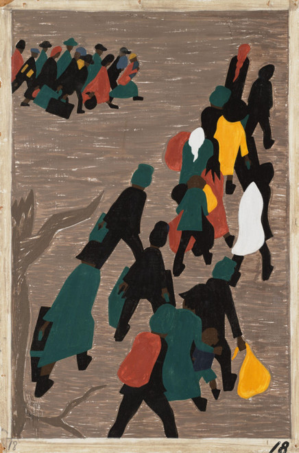 Jacob Lawrence - The migration gained in momentum Poster Canvas Movie Film Print