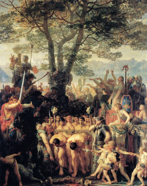 Gleyre_Charles_Romans_Under_the_Yoke Poster Canvas Movie Film Print A0 A1 A2 A3