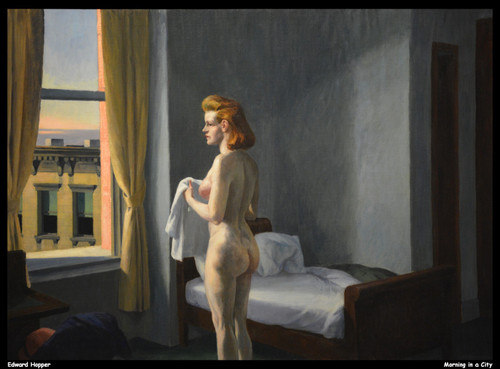 edward-hopper---morning-in-a-city--jpb_14213867935_o(1) Poster Canvas Print Art