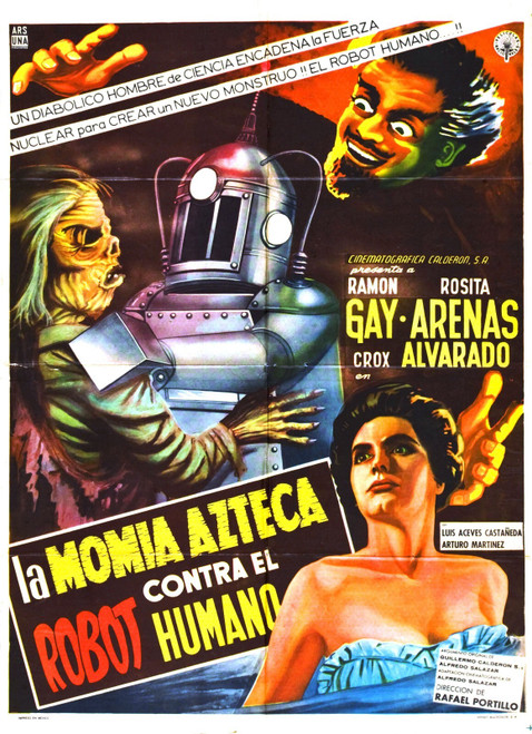 Robot Vs Aztec Mummy 01 Poster Canvas Movie Film Print A0 A1 A2 A3 A4 A5 A6 Art