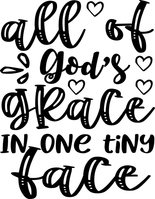 all of god's grace in one tiny face (2) Fun Gift Poster Canvas Print A0 A1 A2 A3