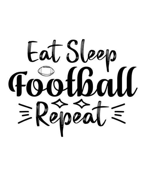 Eat Sleep Football Repeat-01 (2) Poster Canvas Movie Film Print A0 A1 A2 A3 A4 A