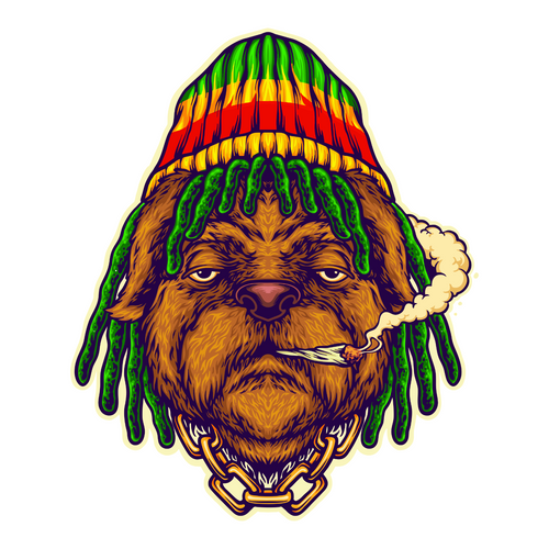 Dog Weed Smoking Cannabis Dreadlock Poster Canvas Movie Film Print A0 A1 A2 A3 A