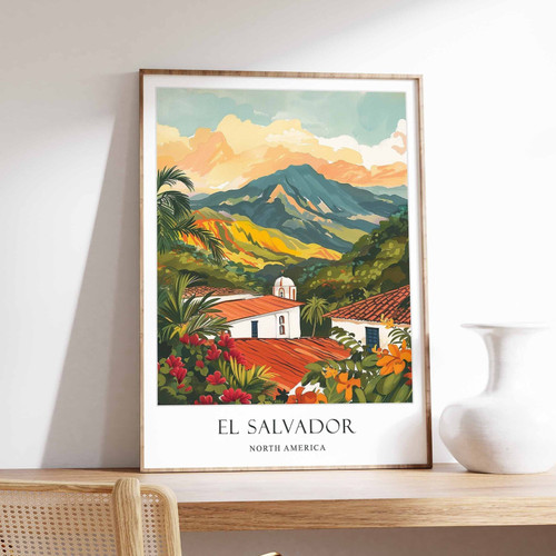 9_El Salvador poster, Central America poster, Mayan ruins poster, Salvadorian cu