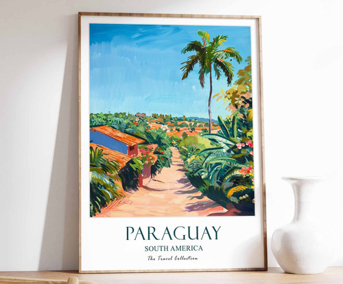 7_Paraguay Travel Poster, Paraguay Print, South America Travel Art, South Americ