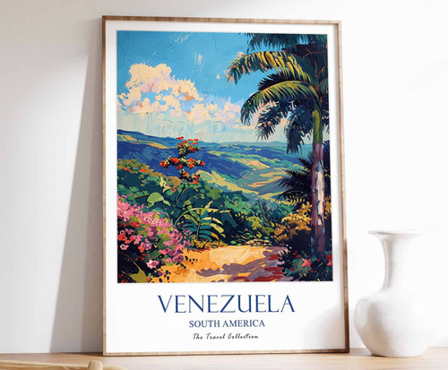 9_Venezuela Travel Poster, Venezuela Print, South America Travel Art, Tropical d