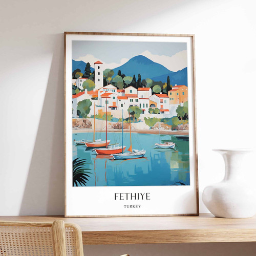 2_Fethiye Poster, Turkey Poster,Travel Poster, Fethiye Travel Poster, Wall Art,