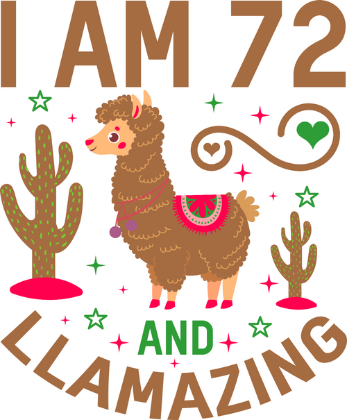 I Am 72 And Llamazing (2) Poster Canvas Movie Film Print A0 A1 A2 A3 A4 A5 A6 Ar