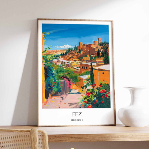 2_Fez Poster, Morocco Poster, Medina Poster, Moroccan Poster, Exotic Poster, Isl