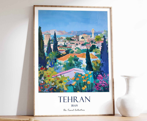 1_Tehran Print, Tehran Travel Poster, Middle East Travel Print, Islamic Decor, G