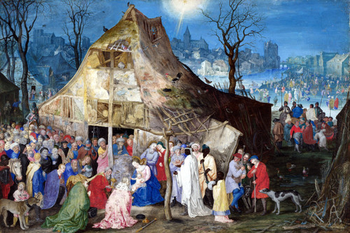 BRUEGHEL, Jan the Elder - The Adoration of the Kings Poster Canvas Movie Film Pr