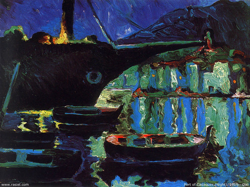 1919 Port of Cadaques (Night)(1) Poster Canvas Movie Film Print A0 A1 A2 A3 A4 A