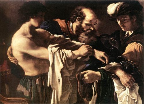 Guercino_Return_of_the_Prodigal_Son Poster Canvas Movie Film Print A0 A1 A2 A3 A