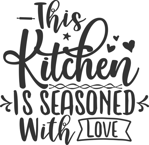 This Kitchen is Seasoned With Love Poster Canvas Movie Film Print A0 A1 A2 A3 A4