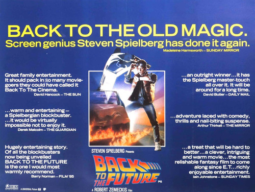 Back to the Future (1985)_3 Movie Film Poster Canvas iconic design