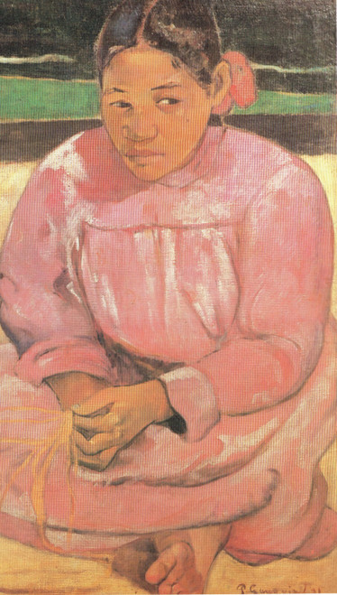 Paul Gauguin- Two woman on the Beach(detail 2)-1891 Poster Canvas Movie Film Pri