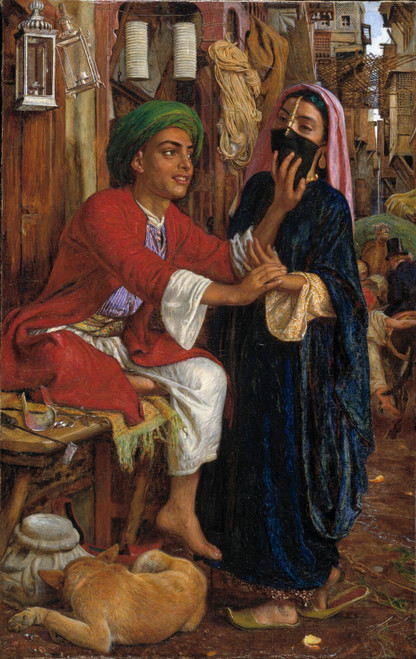 William Holman Hunt - The Lantern Maker's Courtship Poster Canvas Movie Film Pri