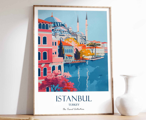 10_Istanbul Print, Istanbul Travel Poster, Middle East Travel Print, Gift for Mu