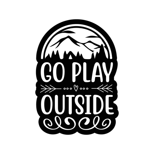 Go Play Outside Sticker Design-01 Poster Canvas Movie Film Print A0 A1 A2 A3 A4