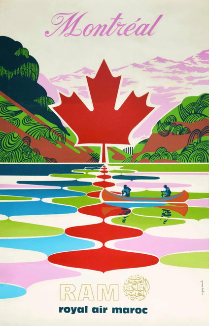 Montreal RAM Royal Air Maroc Travel Poster-artofuniverse0