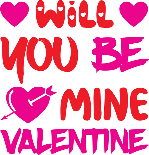 Will you be mine Valentine Poster Canvas Movie Film Print A0 A1 A2 A3 A4 A5 A6