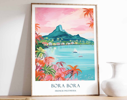 1_Bora Bora Poster, Tahiti Poster, Beach Poster, Tropical Poster, Wall Art, Home