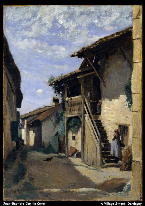 jean-baptiste-camille-corot--a-village-street-dardagny_14225003239_o(1) Poster C